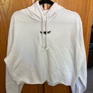 White cropped hoodie from Hollister.  Women’s Size M.  NWOT